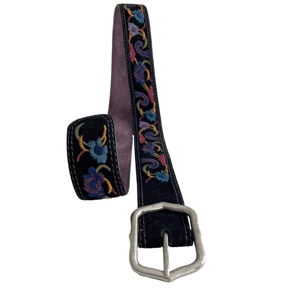 Suede Embroidered Belt - Picture 2 of 6